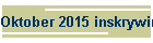 Oktober 2015 inskrywings/